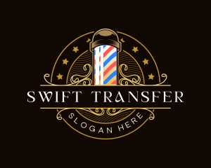 Barbershop Salon Haircut logo design