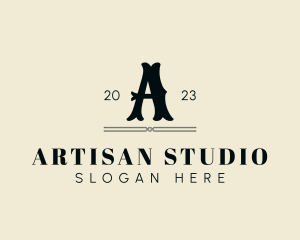 Retro Gothic Western Studio logo design