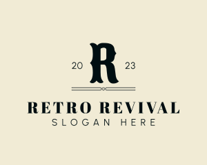 Retro Gothic Western Studio logo design