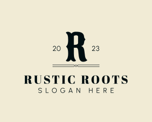 Retro Gothic Western Studio logo design