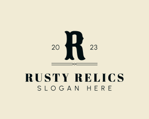 Retro Gothic Western Studio logo design