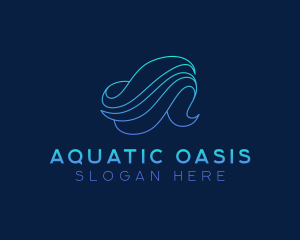 Creative Aquatic Wave logo design