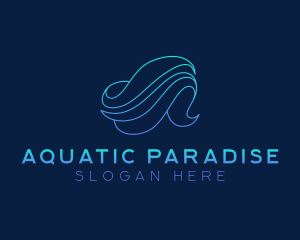 Creative Aquatic Wave logo design