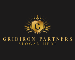 Luxury Crown Shield logo design