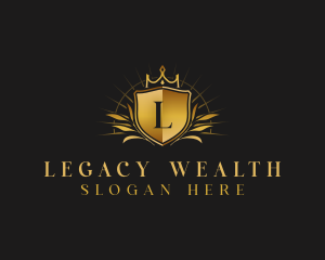 Luxury Crown Shield logo design