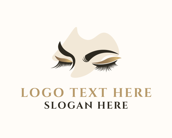 Gold Eyelashes Beauty logo