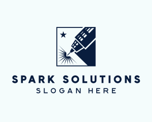 Metalwork Laser Spark  logo design