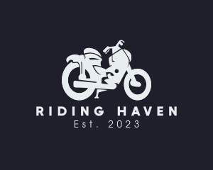 Transportation Motorcycle Rider logo design