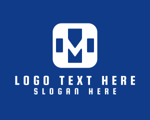 Blue Medical Cross Letter M logo