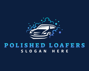 Car Cleaning Bubble  logo design