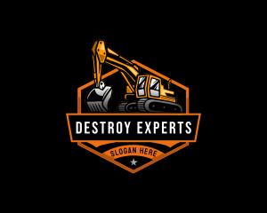 Excavation Demolition Quarry logo design