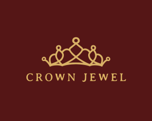 Ornate Crown Tiara logo design