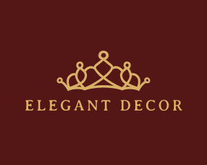 Ornate Crown Tiara logo design