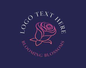 Rose Feminine Bloom logo design