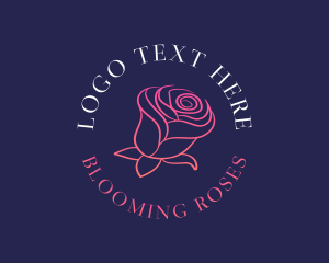 Rose Feminine Bloom logo design