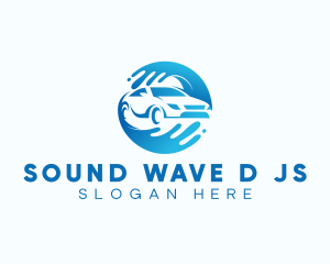 Water Wave Car Cleaning logo design