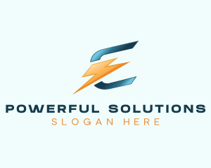 Energy Electric Letter E logo design