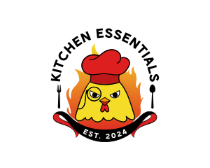 Chef Rooster Kitchen logo design