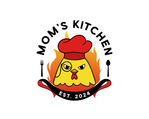 Chef Rooster Kitchen logo design