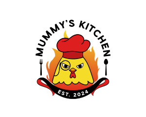 Chef Rooster Kitchen logo design