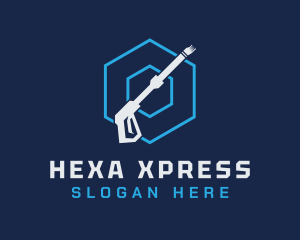 Hexagon Pressure Washing logo design