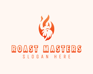 Flaming Chicken Barbecue Grill logo