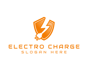 Electric Plug Shield logo design