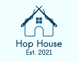 Blue Yarn House  logo design