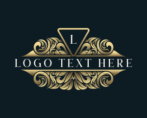 Luxury Wreath Ornament logo