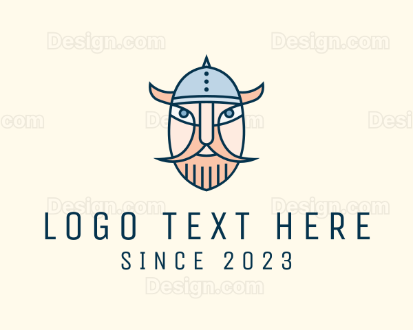 Medieval Viking Head Logo