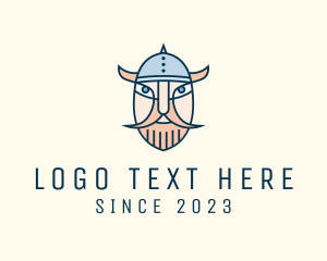 Medieval Viking Head logo