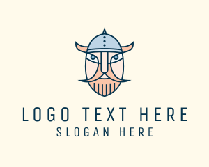 Medieval Viking Head Logo