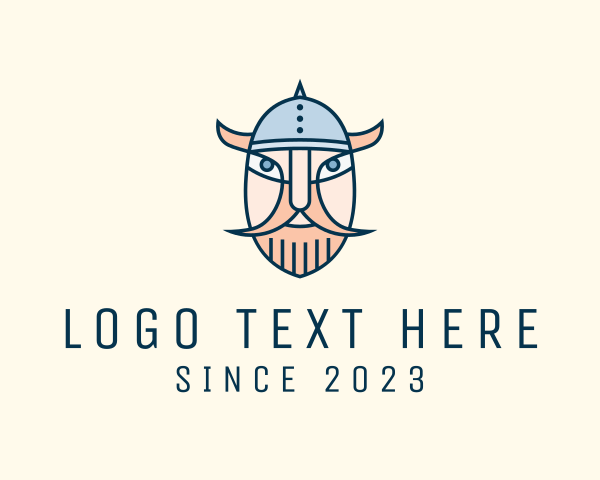 Viking-helmet logo example 1