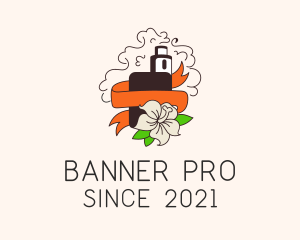 Flower Vape Banner logo design