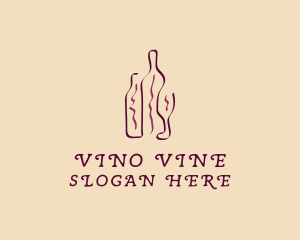 Minimalist Wine Bottle logo