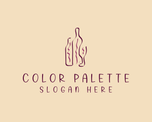 Wine Beverage Bottle logo design