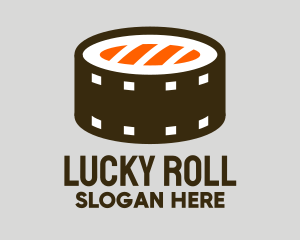 Sushi Roll Film Reel logo design