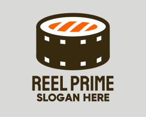 Sushi Roll Film Reel logo design