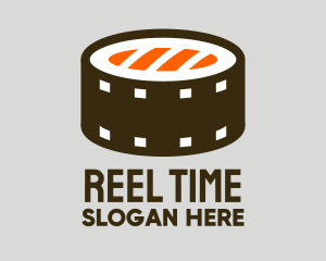 Sushi Roll Film Reel logo design