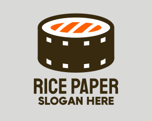 Sushi Roll Film Reel logo design