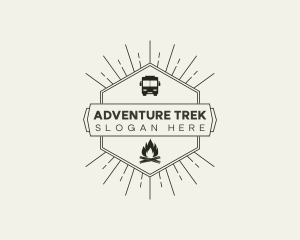 Van Campfire Adventure logo design