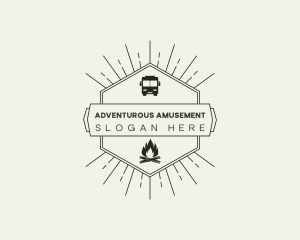 Van Campfire Adventure logo design