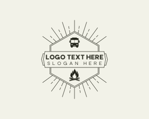 Van - Van Campfire Adventure logo design