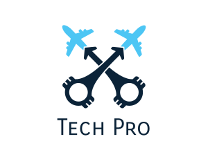 Airplane Arrow Engine logo design