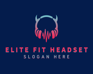 Evil Nightclub Headset logo design