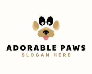 Pet Dog Paw logo design