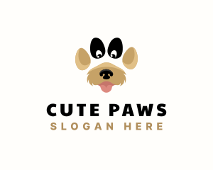 Pet Dog Paw logo design