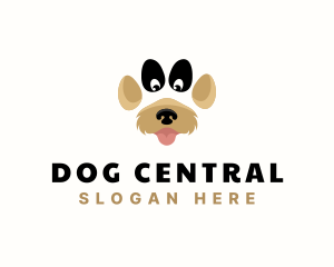 Pet Dog Paw logo design