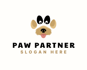 Pet Dog Paw logo design