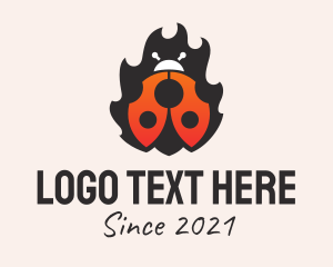 Fire Ladybug Insect  logo